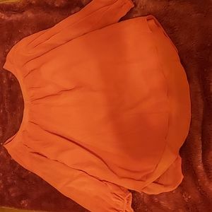 Lauren Conrad Orange Blouse